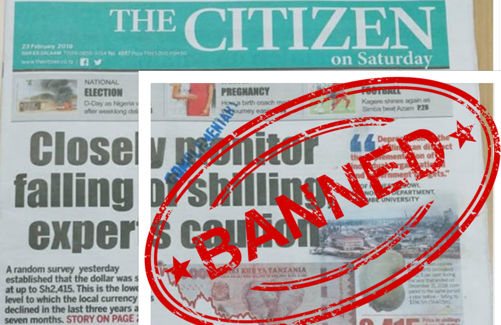 Tanzania bans Citizen newspaper over shilling story - PML Daily