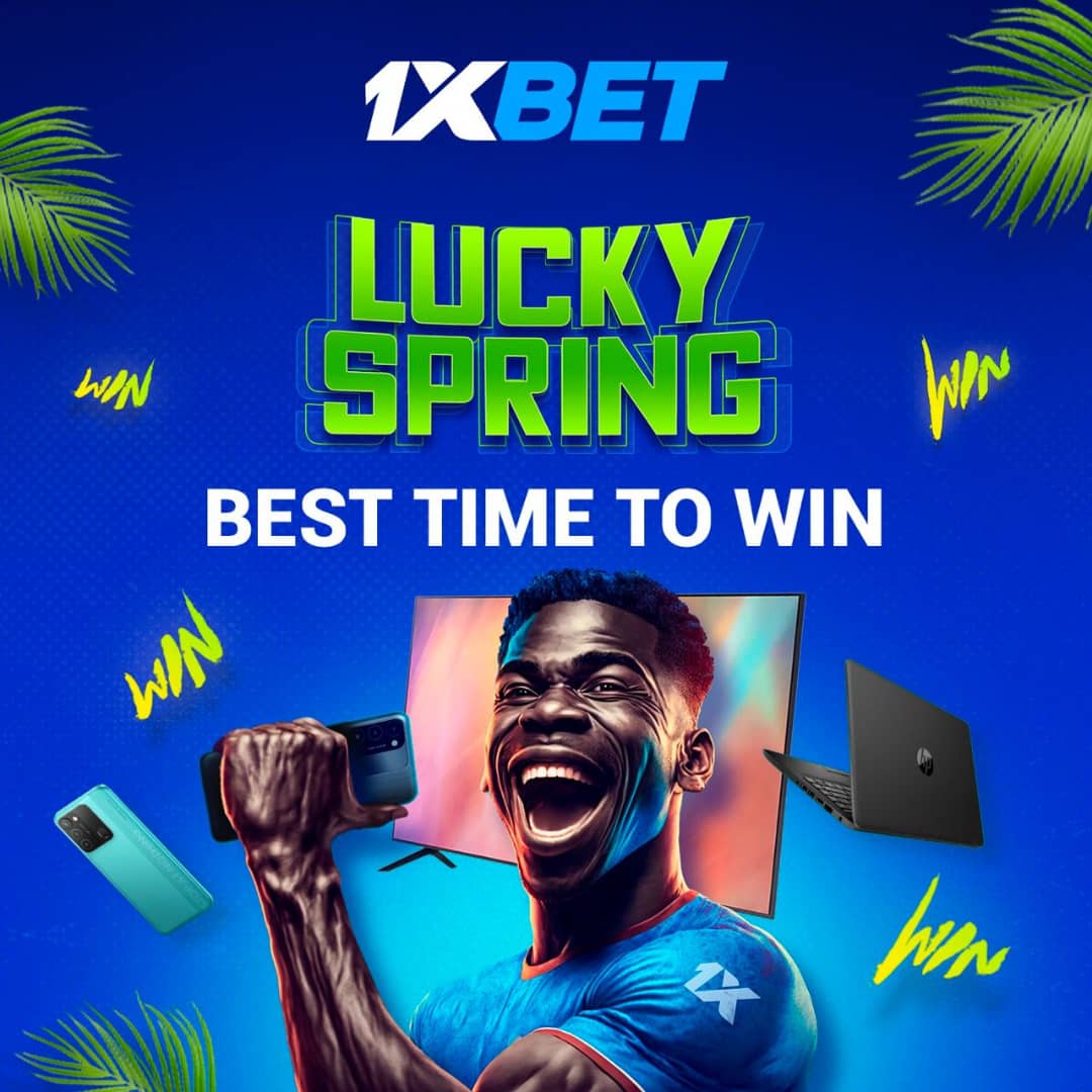 Bet Win Smartphones, Laptops TVs Promoção Lucky Spring 1xBet!